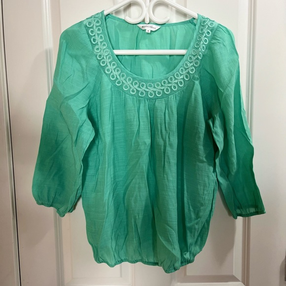 Northern Reflections Seafoam Green/ Turquoise Blouse | Size M - Picture 1 of 4
